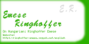 emese ringhoffer business card